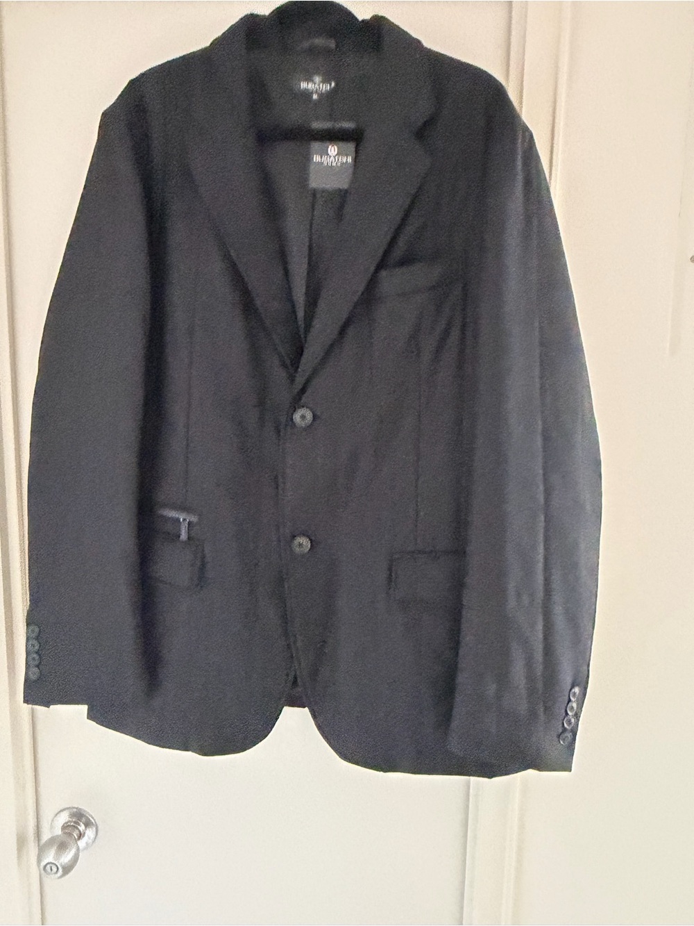 Bugatchi Men's Quilted Black Two-Button Sport Coat/Jacket